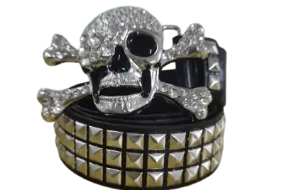 Black Skull Beaded Belt product photo