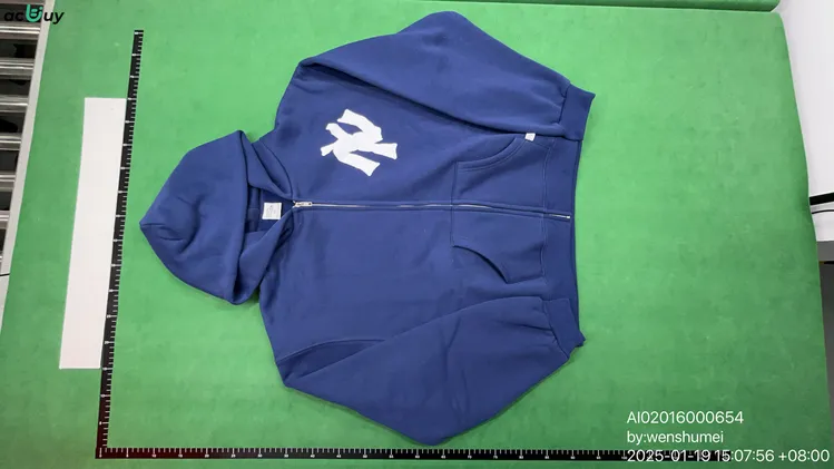 Akimbo NY Blue Zip-Up Hoodie QC photo