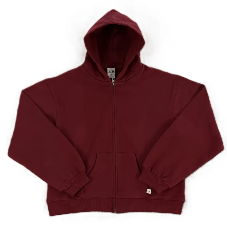 Akimbo Wine Zip-Up Hoodie product photo