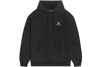 Balenciaga Grey Washed Sporty Hoodie product photo