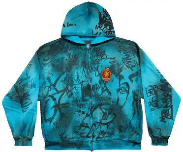 Balenciaga Skater Zip-Up Hoodie Blue product photo