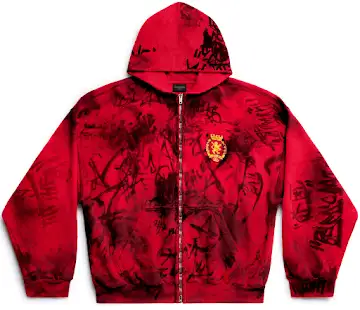 Balenciaga Skater Zip-Up Hoodie Red product photo