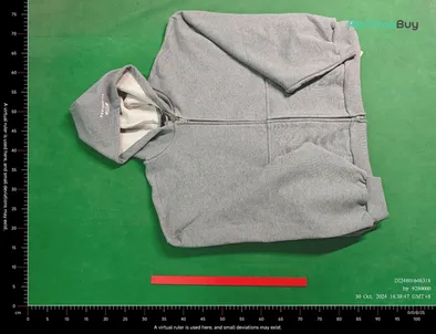 Balenciaga Unity Boxy Zip-Up Hoodie Grey QC photo