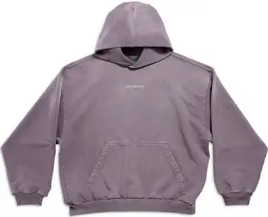 Balenciaga Washed Embroidered Hoodie Purple product photo