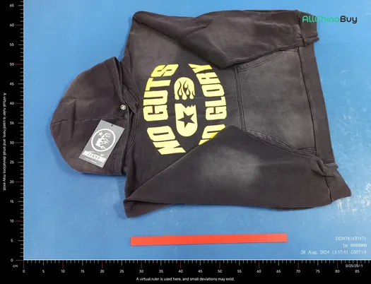 Hellstar No Guts No Glory Hoodie Black (NFC) QC photo