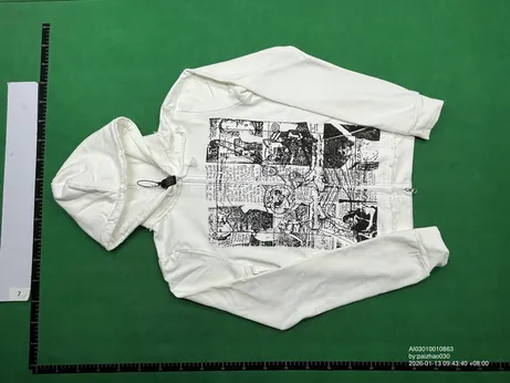 Hysteric Glamour Destroy All Monsters White Zip Up Hoodie QC photo