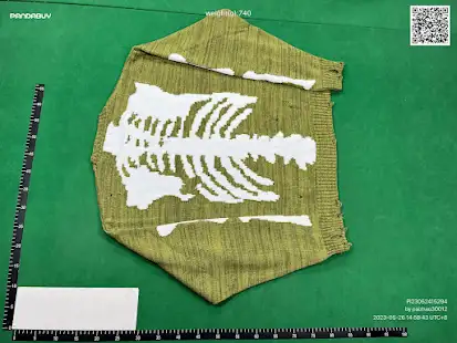KAPITAL Kountry 5G Skeleton Bone Distressed Sweater QC photo