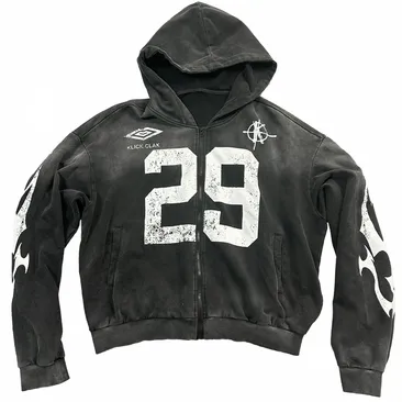 KLICK CLAK Black Zip-Up Hoodie product photo