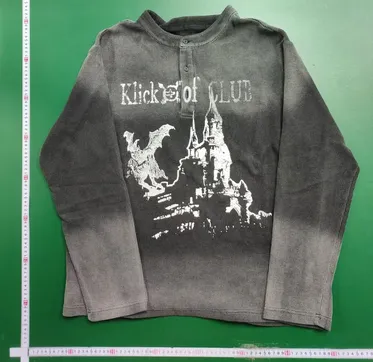 KLICK CLAK Washed Black Waffle Knit Sweater QC photo
