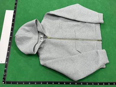 Miu Miu Boxy Fit Grey Zip-Up Hoodie QC photo