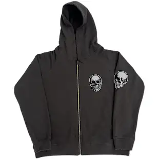 Number Nine Skull Zip-Up Hoodie product photo