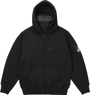 Palace Facemask Zip-Up Hoodie Black product photo