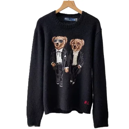 Polo Ralph Lauren Tuxedo Bear Wool Sweater product photo