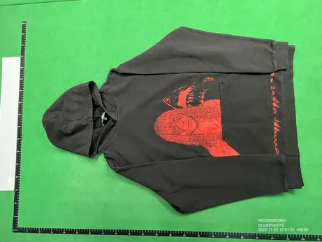 RAF Simons Red Penelope Hoodie QC photo