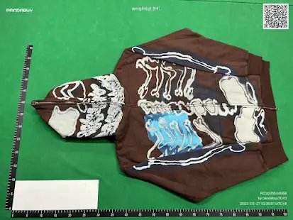 Travis Scott Cactus Jack Fragment Skeleton Graffiti Zip Hoodie QC photo