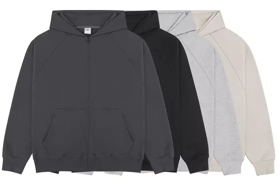 Unbranded Blank Zip-Up Hoodies #1 product photo