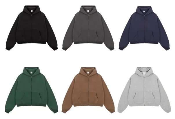 Unbranded Boxy Fit Zip Up Hoodies product photo