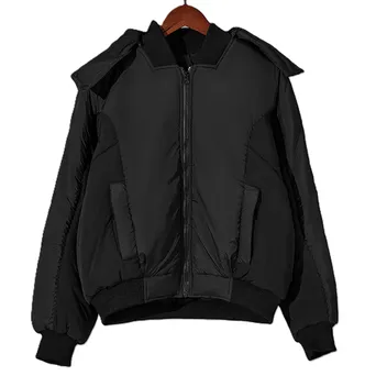 Hyein Seo Hooded Bomber Jacket Black product photo