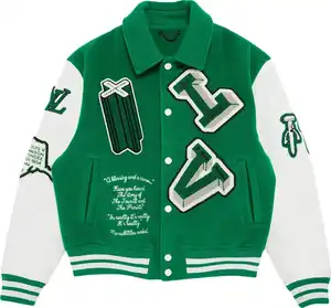 Louis Vuitton Green Varsity Jacket product photo