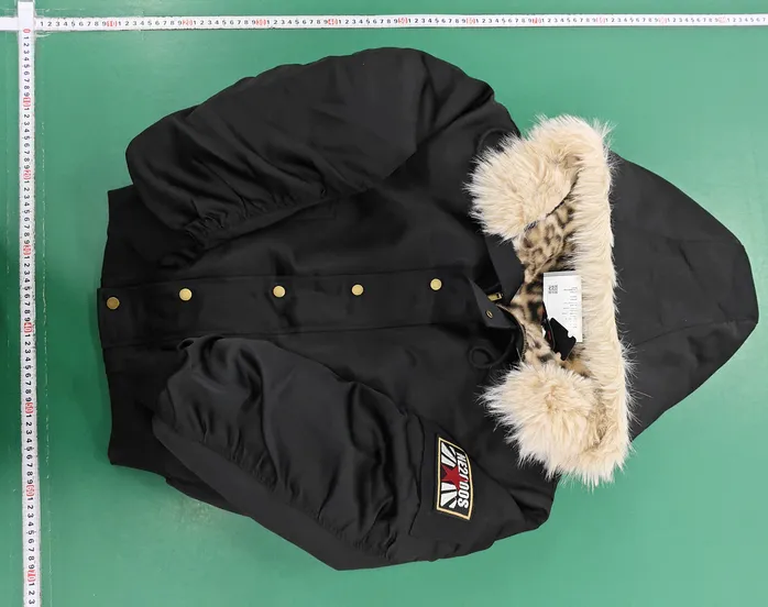 noEmosen Leopard Fur Collar Bomber Jacket QC photo