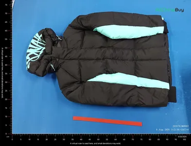 Syna World Down Puffer Jacket Black/Blue QC photo