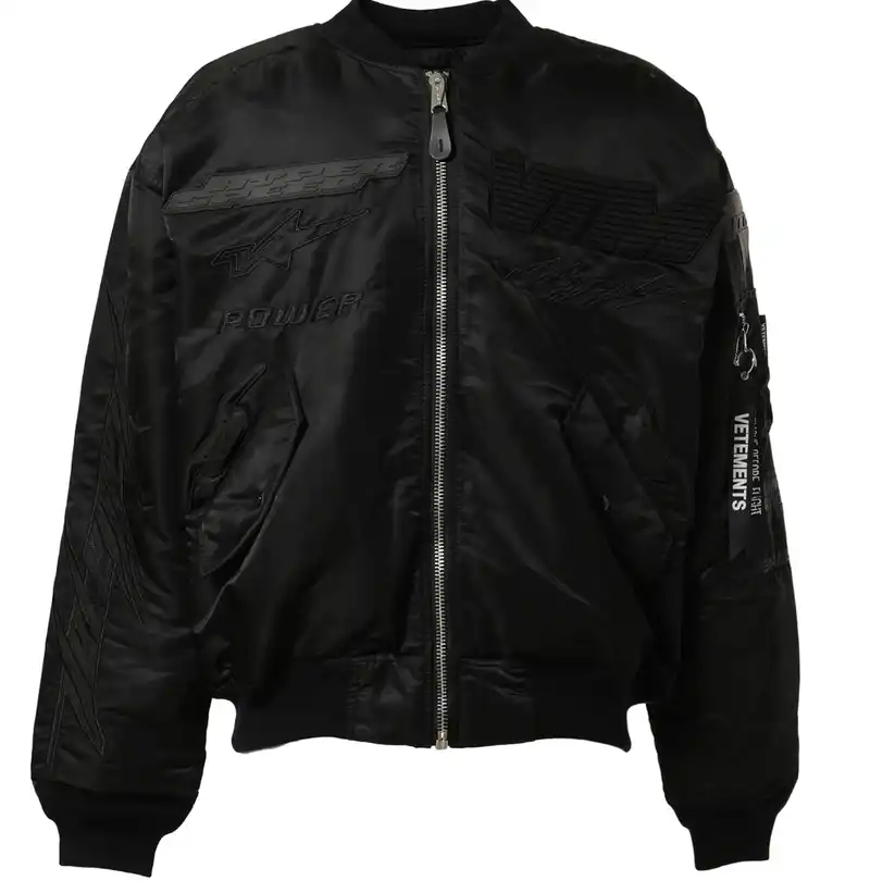 Vetements Blackout Motorcycle Bomber Jacket product photo
