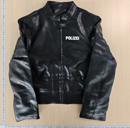 Vetements Polizei Leather Jacket QC photo