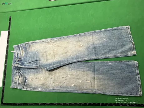 Acne Studios 2021M Blue Paint Splatter Jeans QC photo