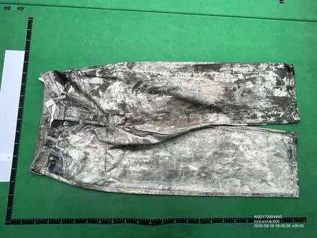 Acne Studios Cold Grey Splatter Jeans QC photo