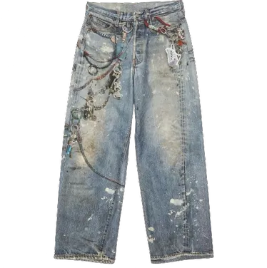 Acne Studios Keychain Print Wide Leg Jeans product photo