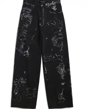Balenciaga Baggy Black Grafitti Jeans product photo