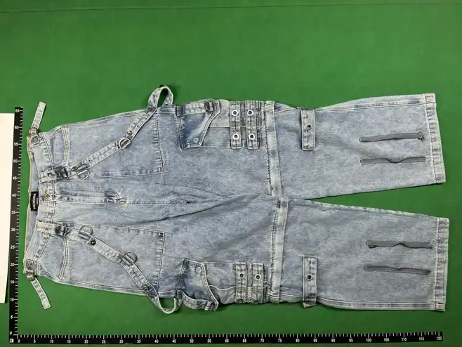 Balenciaga Raver Baggy Pants Washed Blue QC photo