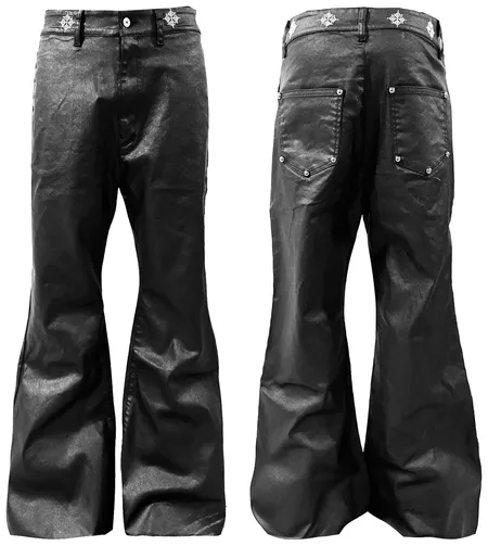 DETW 14oz Waxed Flared Leather Pants product photo