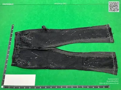Gallery Dept Black Flared Paint Splatter Jeans QC photo