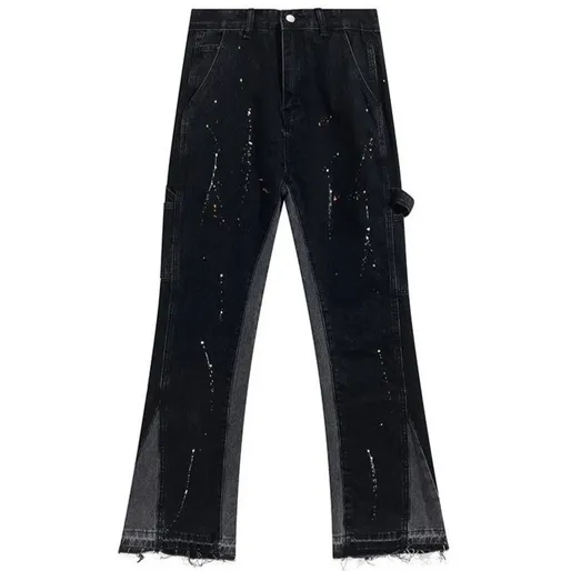 Gallery Dept Black Flared Paint Splatter Jeans product photo