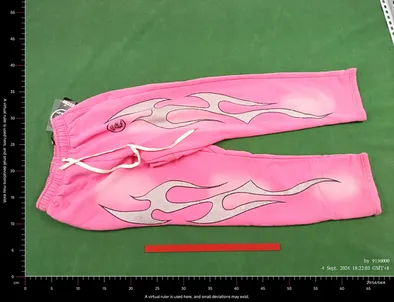 Hellstar Flame Sweatpants Pink QC photo