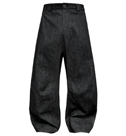 JCAESAR Baggy Pleated Low Rise Denim Jeans product photo