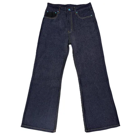 WANNA LAB Flared Raw Denim Jeans product photo
