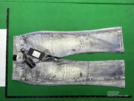WANNA LAB Ice Blue Distressed Flared Jeans QC photo