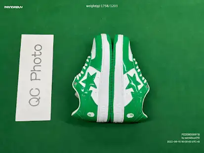 A Bathing Ape Bape Sta Low Green QC photo