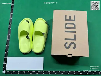 adidas Yeezy Slide Glow Green QC photo
