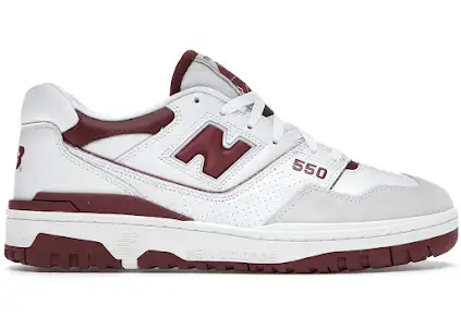 New Balance 550 Sea Salt Burgundy product photo