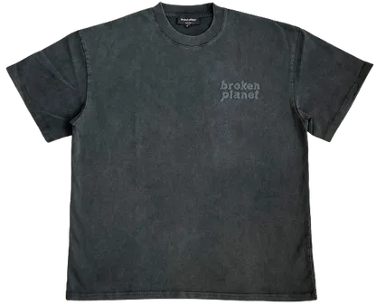 Broken Planet Market Basic Washed Black Tee product photo