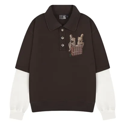 Derschutze Gallery Layered Long Sleeve Polo product photo