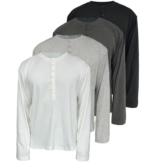 JCAESAR Button Long Sleeve Tee (4 Variants) product photo