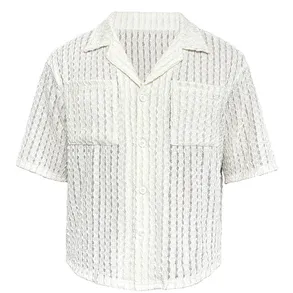 JCAESAR Crochet Mesh Button Up Shirt (2 Variants) product photo