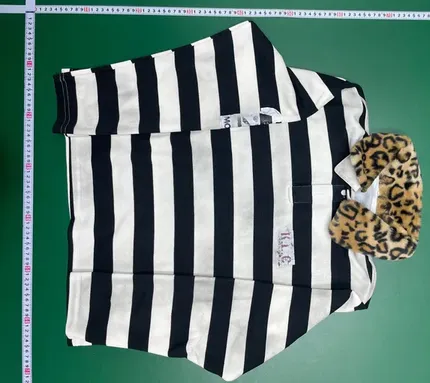 KLICK CLAK Striped Leopard Long Sleeve Polo QC photo