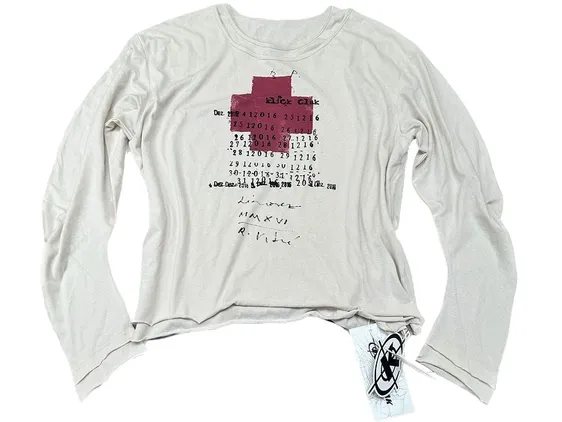 KLICK CLAK White Number Print Long Sleeve Tee product photo