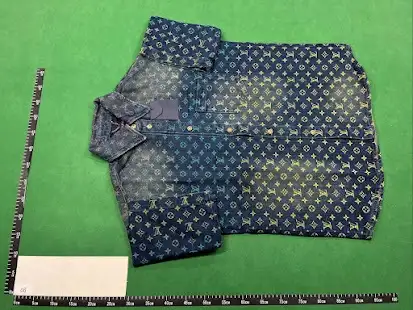 Louis Vuitton Rainbow Monogram Short-Sleeved Denim Shirt QC photo