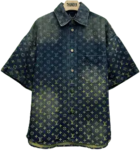 Louis Vuitton Rainbow Monogram Short-Sleeved Denim Shirt product photo